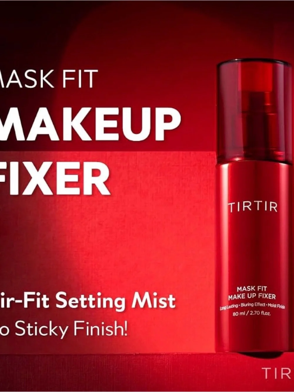 TIRTIR Mask Fit Makeup Fixer & Waterproof Setting Spray Duo — Red and Pink